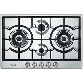 Piano de cuisson De'Longhi NSL475X - 4 feux de gaz - Acier inoxydable - Grilles en fonte