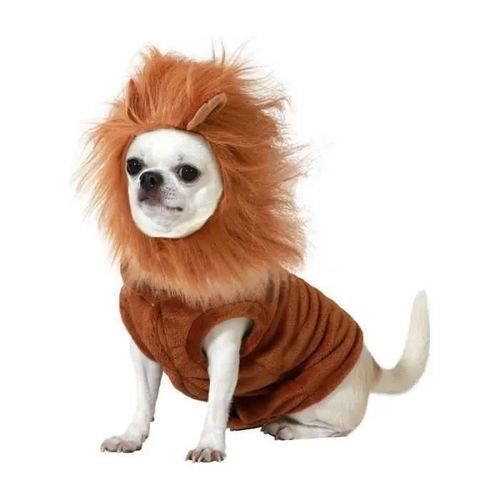 Déguisement De Lion - Atosa - Chien - Marron - Velours - Fausse Fourrure - 3 Tailles Disponibles