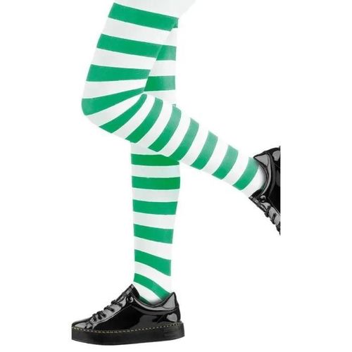 Collants Rayés Vert Et Blanche Pour Enfant - Partilandia 2010, S.L. - Tu - Carnaval, Noël