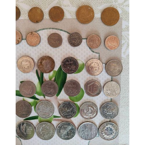 Lot De 46 Pièces De 1, 2, 5, 10, Francs, 10, 20, 50 Centimes