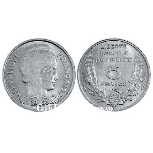 Piece 5 Francs Bazor 1933