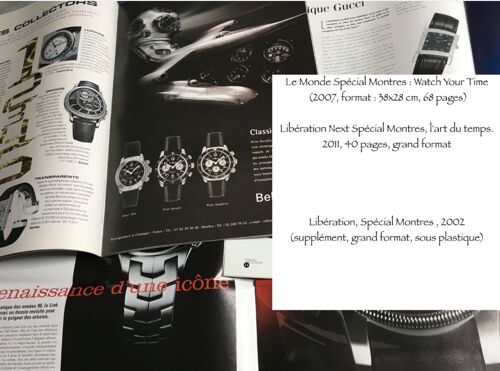 Montres : 3 Suppléments Le Monde)& Libération (2000/11 (+  Livre : Les Collections Breguet 2007/2008