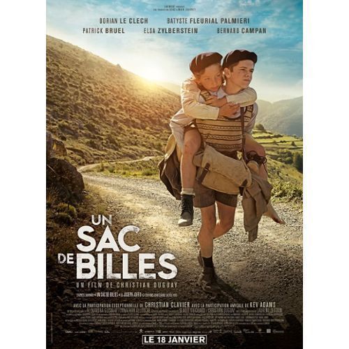 1 Un Sac De Billes - Christian Duguay - Dorian Le Clech - Patrick Bruel - Bernard Campan - Affiche De Cinéma Pliée 120x160 Cm