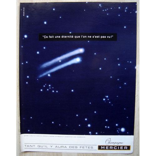 Publicité Papier - Champagne Mercier De 1989