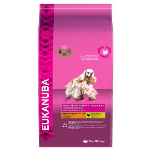 Eukanuba Chien Adult Weight Control Moyenne Race 15 Kg