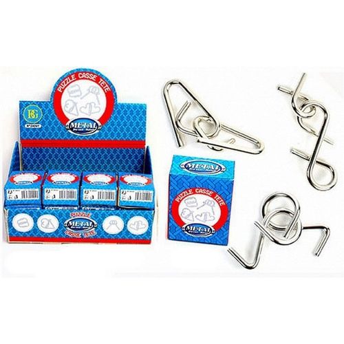 1 Mini Casse Tete Metal Puzzle 4 Cm Stategie Logique Jeu  