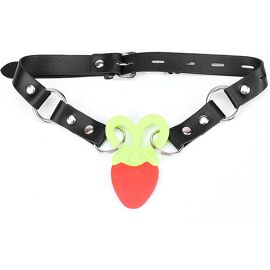 Kal-Bâillon Bouche Ouverte En Silicone Bâillon Bouche Sucette Réglable Bâillons Bouche Esclave Jouets Sexuels Pour Hommes Et Femmes Bâillon Bdsm (Strawberries)
