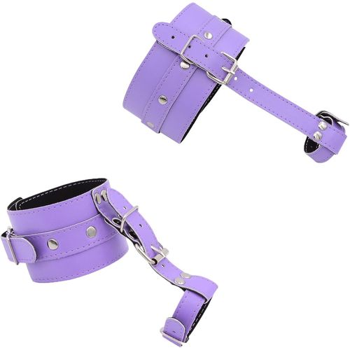 Kal-Menottes Menottes Bondage Menottes Multicolores Set De Menottes Trempage Appareil De Torture Réglable Menottes Couple Jouets Féminins Jeux Sexuels Pour Adultes (Purple)