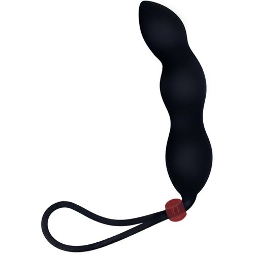Kal-Plugs Anaux En Silicone Penis Trainer Butt Plug Jouets Sexuels Pour Prostate Massager Butt Beads With Cock Ring For Free Adjustable (Black)