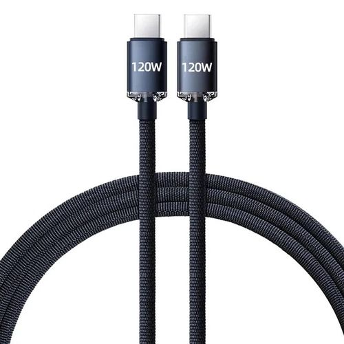 120w 7a Type C À Type C Câble Pour Iphone 15 Xiaomi Oneplus Téléphone Portable Charge Rapide Usb C Câble Type C Câbles De Chargeur De Données Rapides.Black.1m