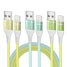 Câble Lightning D'Origine Certifié Mfi Cordon De Données Tressé En Nylon Fil De Charge Rapide Pour Iphone 14 13 12 11 Xs Max 6 7 8 Ligne Usb.3Pcs.0.9M