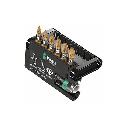 Wera Bit-Set 7teilig Bit-Check 7 PZ Diamond 1 05057412001 Kreuzschlitz Pozidriv BiTorsion