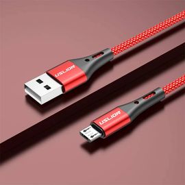 Câble Micro Usb 3A,Charge Rapide,Câble De Données Micro Usb Pour Xiaomi Android,Câbles De Chargeur De Téléphone Portable,0.5M 1M 2M 3M.Rouge.0.5M