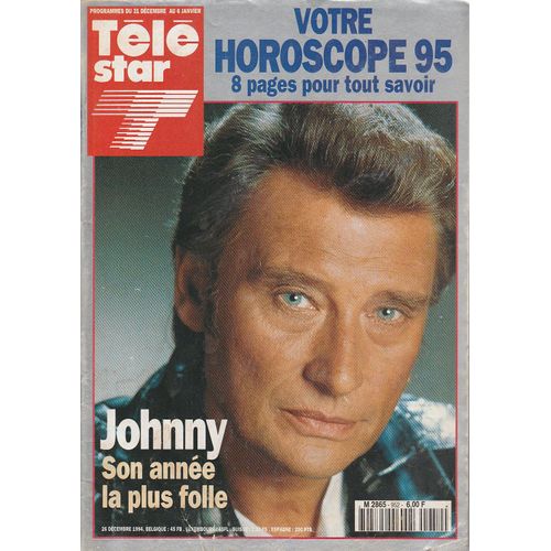 Télé Star N°952 - 26 Dec. 1994 - Johnny Hallyday - Piere Richard - "Les Frères Lumières" 