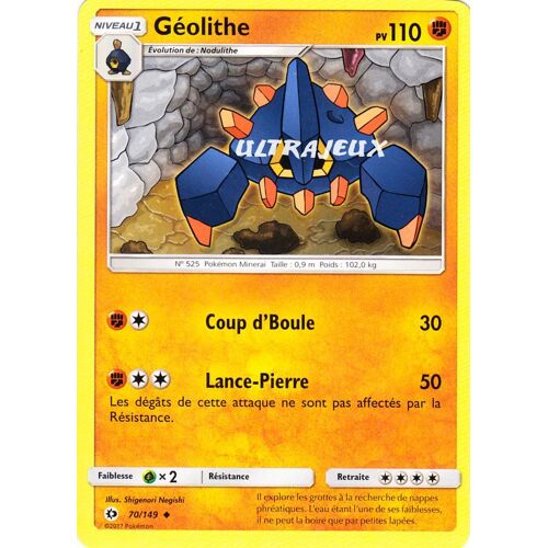 Pokémon - 70/149 - Sl1 - Soleil Et Lune - Géolithe - Peu Commune