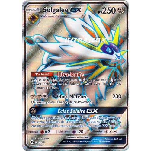 Pokémon - 143/149 - Sl1 - Soleil Et Lune - Solgaleo Gx - Full Art