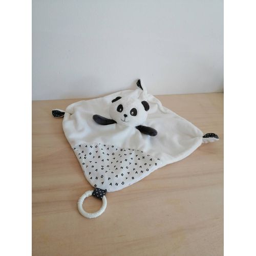 Doudou panda noir blanc sauthon