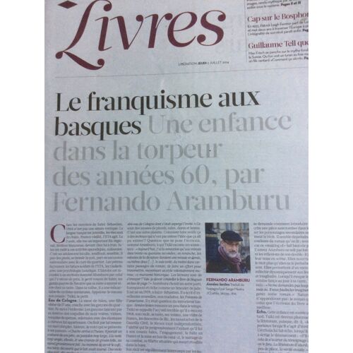 Libération Supplément Livres 8 Pages Du 03/07/14 : F. Aramburu / Warburg / M. Frish