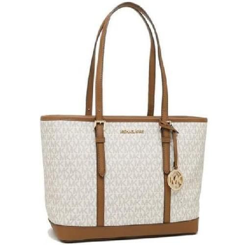 Michael Kors Sacs MICHAEL KORS JET SET TRAVEL PETIT SAC FOURRE-TOUT ZIPPÉ VANILLE