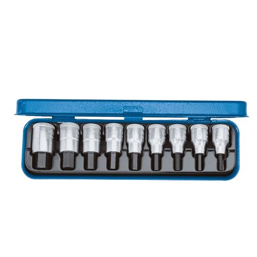 Gedore Innen-Sechskant Steckschlüssel-Bit-Einsatz-Set 9teilig 1/2  (12.5 mm) Produktabmessung, Länge 6