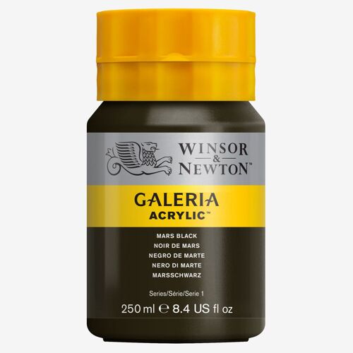 Winsor And Newton Galeria Acrylique Couleur 250ml 386 Mars Noir (Pot)