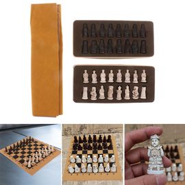Jeu D'Échecs Rétro En Terre Cuite, Guerrier Chinois Antique Pour Enfants, Cadeau De Collection