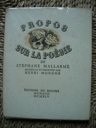 Propos Sur La Poésie De Stéphane Mallarmé