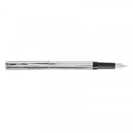 Stylo Plume - Encre Bleue Effaçable - Argent - Corps En Métal - Plumink