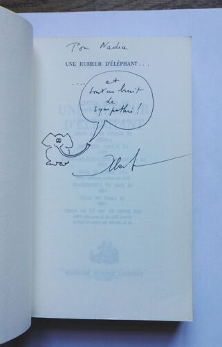 Alain Gerber Une Rumeur D'éléphant Avec Un Envoi Autographe Signé 1984 Robert Laffont