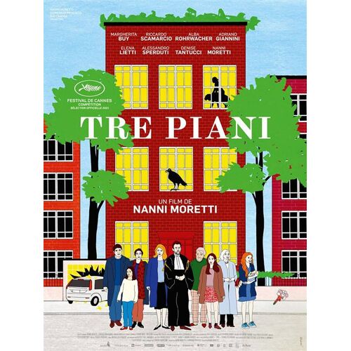 Tre Piani - Véritable Affiche De Cinéma Pliée - Format 40x60 Cm - De Nanni Moretti Avec Margherita Buy, Nanni Moretti, Riccardo Scamarcio, Elena Lietti, Alba Rohrwacher, Adriano Giannini - 2021