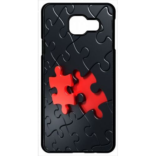 Coque Pour Smartphone - Puzzle One Piece Red - Compatible Avec Samsung Galaxy A9 (2016) - Plastique - Bord Noir