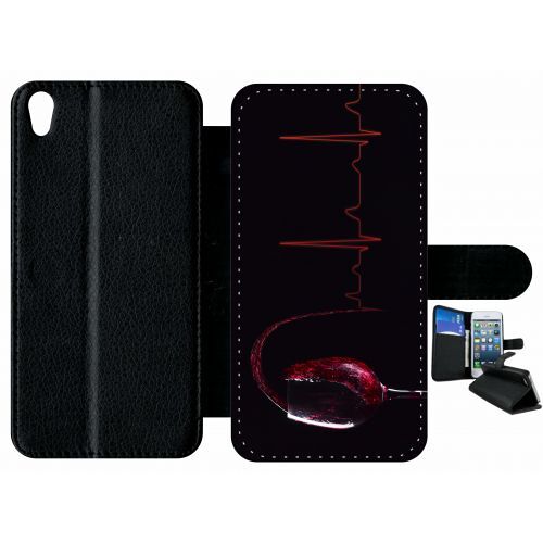 Etui À Rabat Sony Xperia Xa Verre De Vin Électrocardiogramme