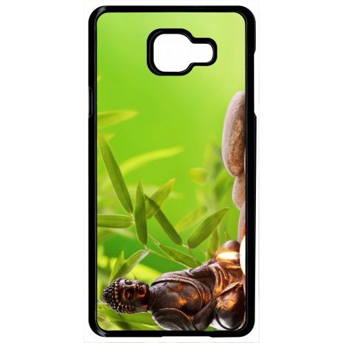 Coque Pour Smartphone - Zen Attitude Bouddha Bougie - Compatible Avec Samsung Galaxy A7 (2016) - Plastique - Bord Noir