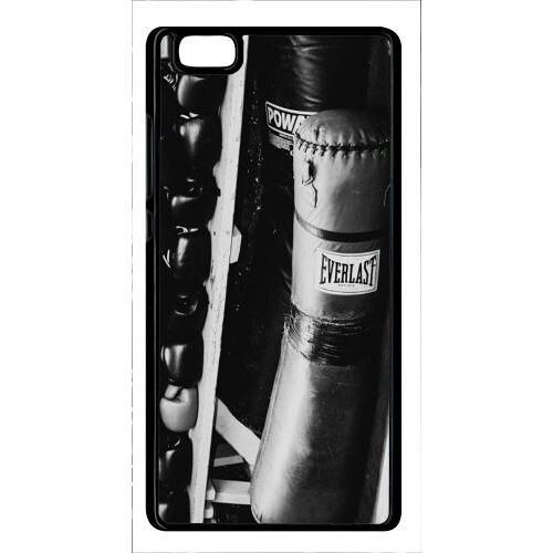 Coque pour smartphone - Sac de boxe black and white - compatible avec huawei P8 Lite (2015) - Plastique - bord Noir