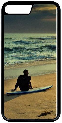 Coque Pour Smartphone - Surf - Compatible Avec Apple Iphone 7 - Plastique - Bord Noir