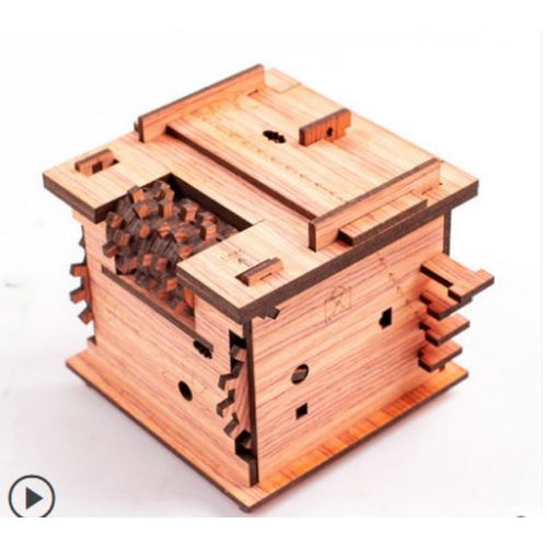 Couleur Branche D'acide Rouge Escape Room 60 Min Dans Une Boîte - Modèle Cat - Casse-Tête 3d En Bois - Jeu De Logique En Boîte - Coffret Cadeau - Boîte De Quête