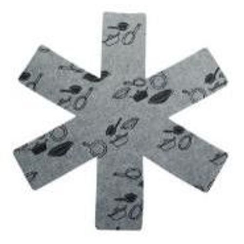 Fackelmann 14202 Lot de 2 protections pour poêles et casseroles, Protège-poêles en feutrine, Gris, Feutrine, 38x0,4cm