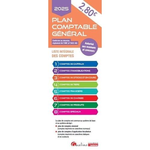 Plan Comptable Général - Liste Intégrale Des Comptes