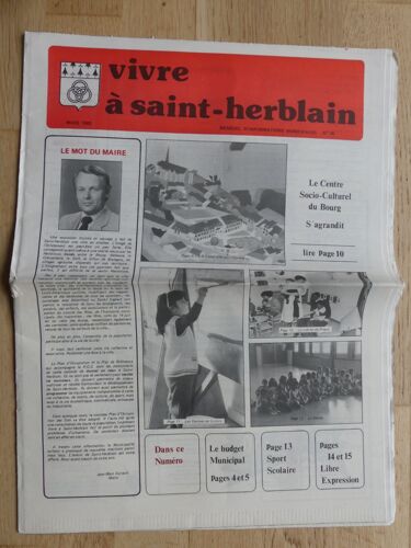 Vivre À Saint-Herblain. Mensuel D'informations Municipales. N°26. Mars 1982