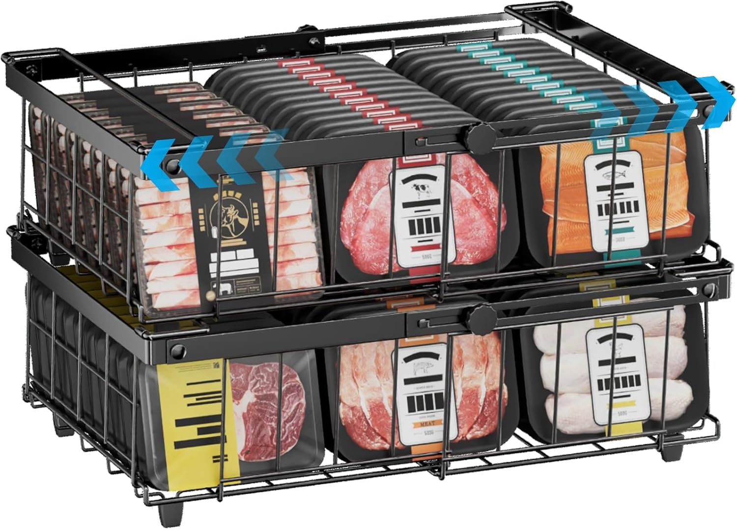 PRETYZOOM Paniers De Rangement Empilables Pour Congélateur