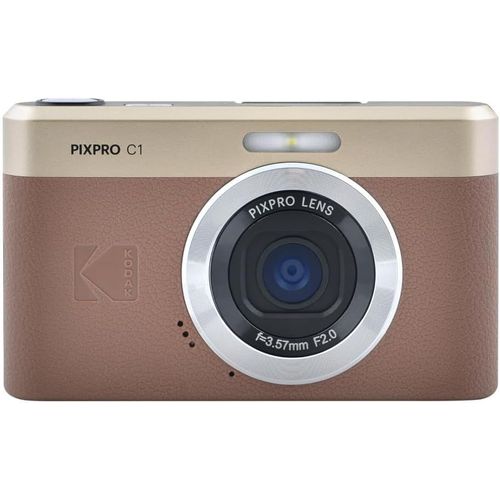 SUBZONAL-Pixpro C1 ¿ Appareil Photo Numérique Ultra-Compact | 13MP BSI CMOS, Zoom 4X, Écran LCD 2.8"", Flash LED, Batterie Intégrée ¿ Marron