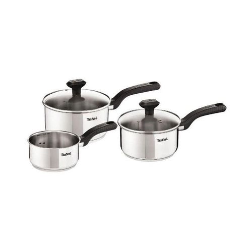 Tefal Casserole 3 Pieces Avec 2 Couverles Comfort Max 14-16-18 Cm Gris