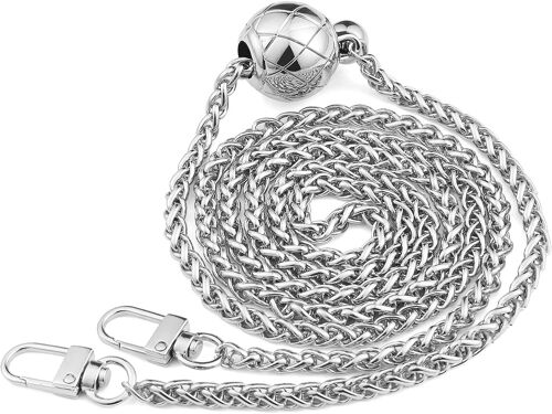 Argent-1pc (Longueur ajustable 50-130cm) Sac à bagages pour dames accessoires sangle de chaîne en métal boule d'or longueur ajustable sangle de sac sangle d'épaule oblique