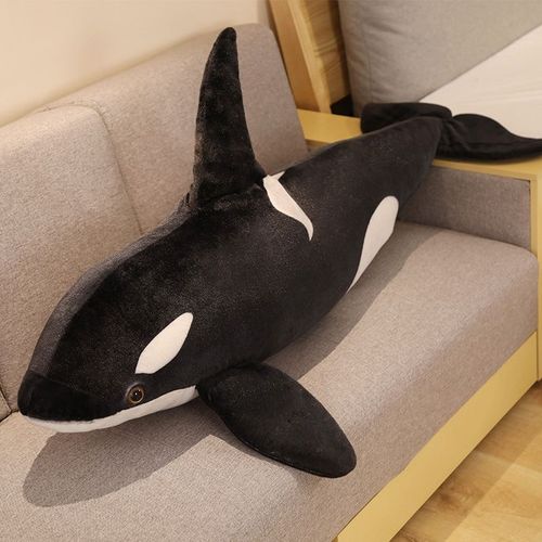 Jouet En Peluche De Requin Tigre Amazonia Imitation De Vie Maritime Poupée De Cerveau De Requin En Tissu Taille 130cm Couleur Tigre Requin