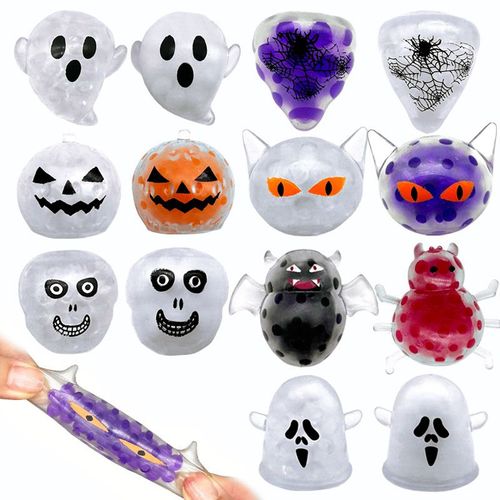 Perles De Bijoux De Créativité Pour Soulager La Pression Et L'angoisse Style Squeezable Fantaisie Halloween Perles De Bijoux Colorées (Environ 14g)