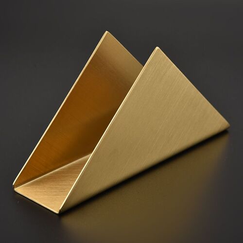 Or-17 x 4.5 cm Porte-Serviettes de Table Distributeur de Serviettes Triangulaires en Acier Inoxydable Art Moderne Porte Serviettes de Table Pour Comptoir Cuisine Table à Manger Décoration de Fête