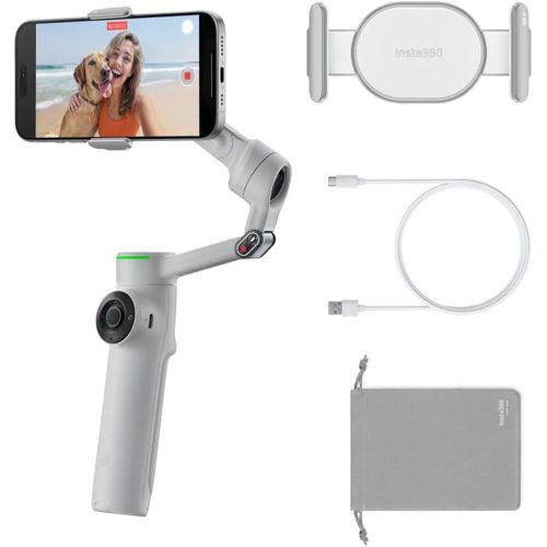 Subzonal-Flow 2 Pro Grey ¿ Cardan Pliable Pour Téléphone Ai, Suivi De Plus De 200 Applications Avec Apple Dockkit, Suivi Multi-Personnes, Suivi Panoramique À 360°, Trépied/Perche À Selfie Intégré,