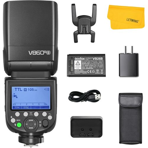 SUBZONAL-Godox V860III-S Flash pour Sony, 2,4G TTL Externe Flash HSS 1/8000s, 480 Flashs Pleine Puissance, 10 Levels LED Modeling Lamp, Compatible pour Sony Caméra(Godox V860II-S Version Améliorée)