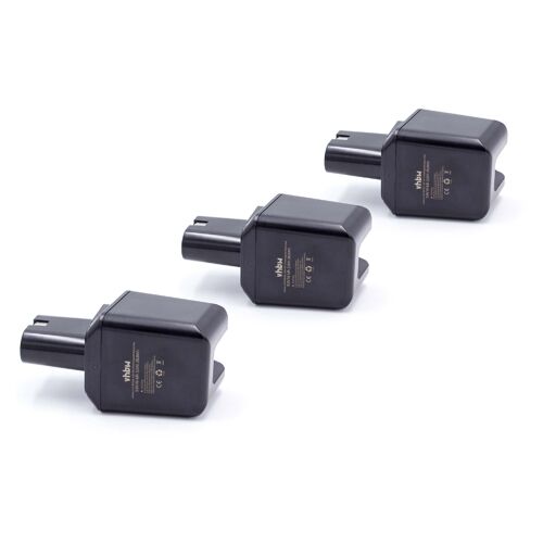 vhbw 3 x NiMH Batterie 3000mAh (9.6V) pour outils Bosch GSG 9, 6V, GSR 9, 6V comme 2607300002, BH-964N