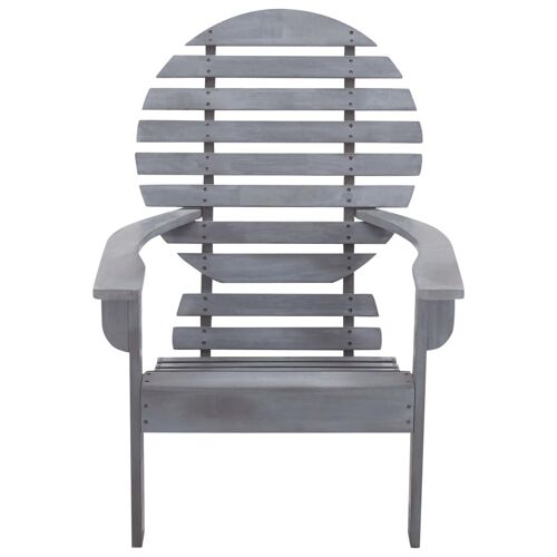 Chaise Adirondack Bois D'acacia Massif Gris